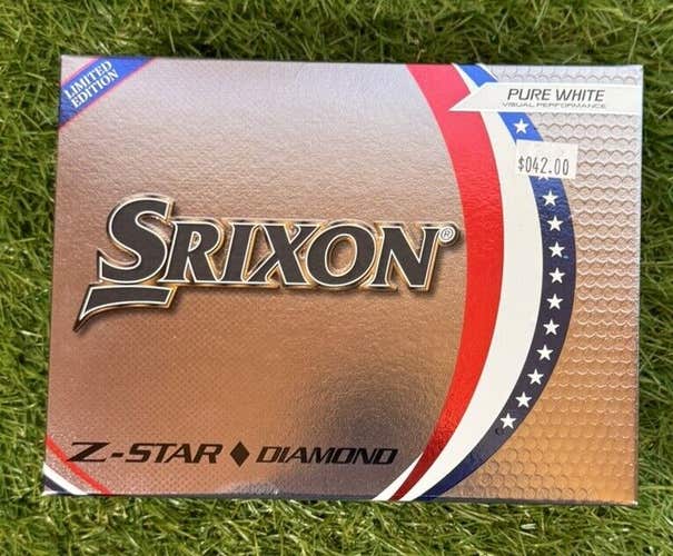 New Srixon Z Star Diamond Golf Balls Pure White 12ct. FREE SHIPPING.