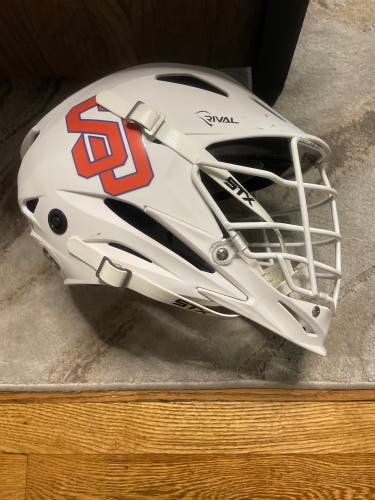 Game worn Syracuse helmet