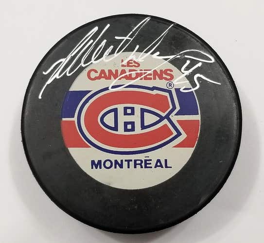 GILBERT DIONNE Montreal Canadiens Autographed NHL Hockey Puck Signed
