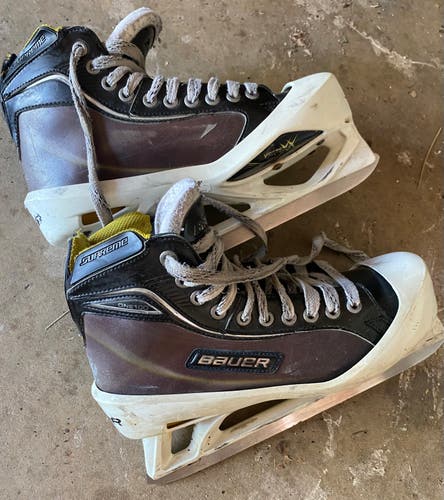 Used Senior Bauer Supreme One100 Hockey Goalie Skates - 9.5