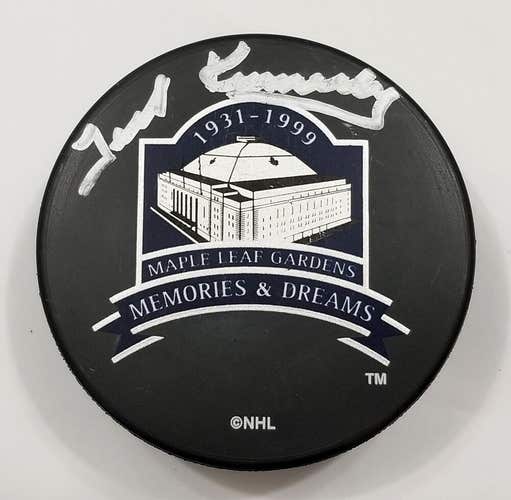 TED KENNEDY Autographed Toronto Maple Leafs Gardens NHL Hockey Puck Signed