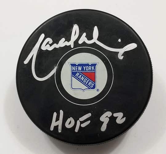 MARCEL DIONNE Autographed New York Rangers NHL Hockey Puck Signed