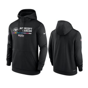 NWT men's XL Nike NY jets Crucial Catch Intercept Cancer hoodie New York