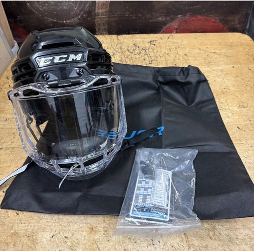 Ccm Super Tacks X Hockey Helmet With Shield Bubble