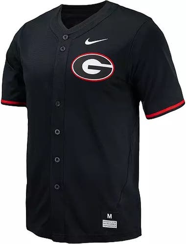 NWT men’s small nike Georgia Bulldogs full button baseball jersey sewn/BSBL