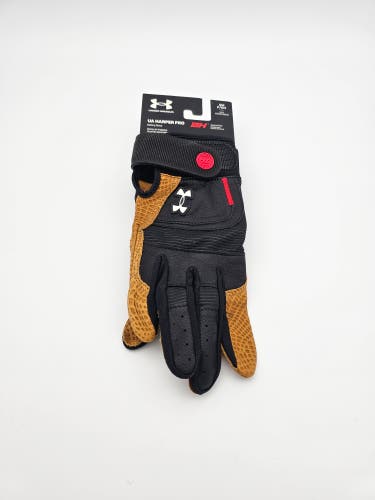 Under Armour Bryce Harper Pro Baseball Batting Gloves Mens Size Small Black