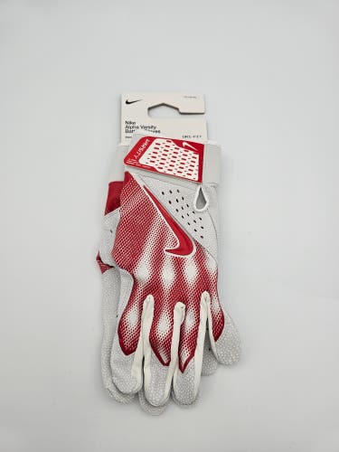Nike Alpha Varsity Baseball Batting Gloves Red White XL FB2311-124