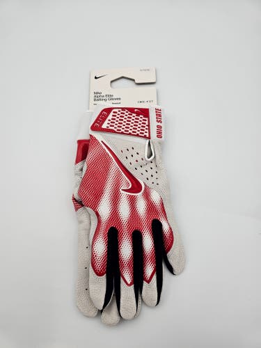 Nike Alpha Elite OHIO STATE BUCKEYES Batting Gloves Men’s XL FB4182-130