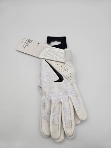 Nike Alpha Elite Baseball Batting Gloves Adult White FD7816-132 Men's Size Large