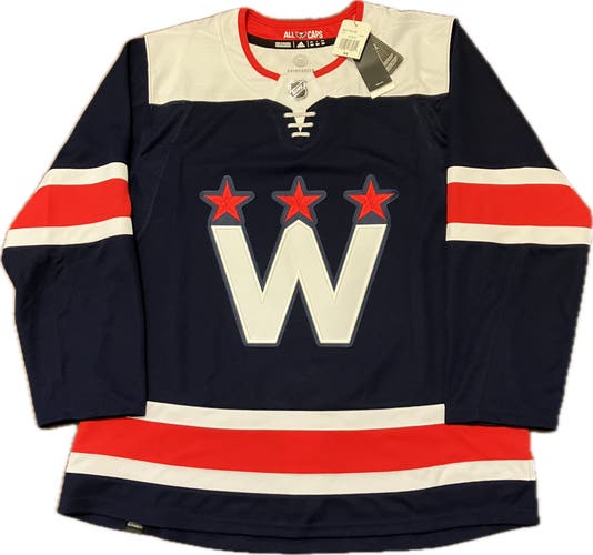 NWT Washington Capitals Alternate Blank Adidas NHL Hockey Jersey Size 54