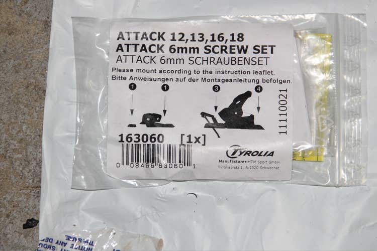 Screw Set ATTACK (6mm - G3,G4)