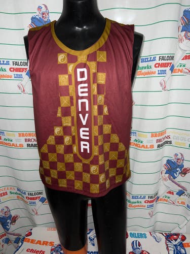 DLC Denver Lacrosse Club Checkered Pattered Reversible Pinnie/ Jersey Small #3