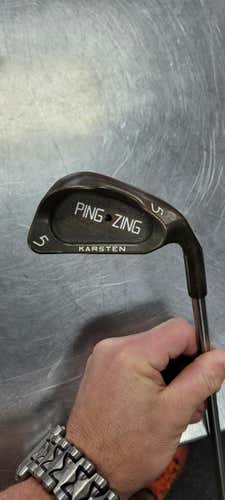 Used Ping Zing Beryllium Black Dot 5 Iron Regular Flex Graphite Shaft Individual Irons