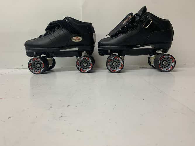 Used Riedell Blk Skate Senior 8 Inline Skates - Roller And Quad