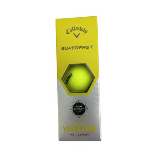 New Callaway Superfast 3 Pack Sleeve Golf Balls