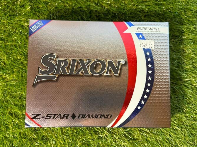 New Srixon Pure White Z-Star Diamond Limited Golf Balls 12ct.FREE SHIPPING.