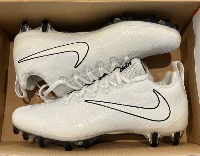 Size 8.5 Nike Vapor Untouchable Pro Football/Lacrosse Cleats White 923847-110