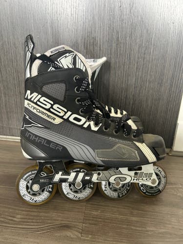 Mission AC Informer Size 9E Inline Hockey Skates, Excellent Condition