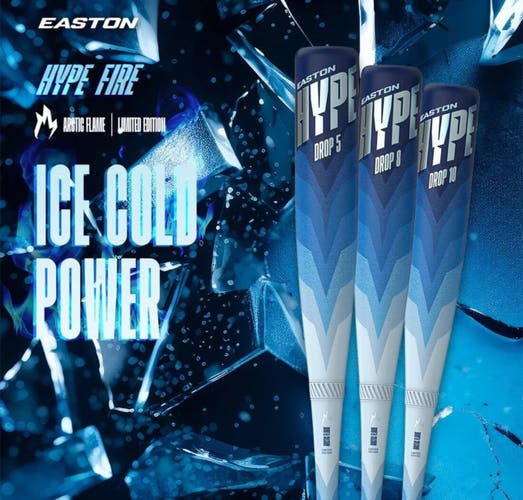 New -5 LIMITED EDITION Easton Hype Fire Arctic Flame 32/27 -5