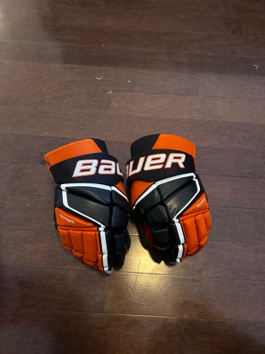 Bauer vapor 3x hockey gloves size 13 orange and black