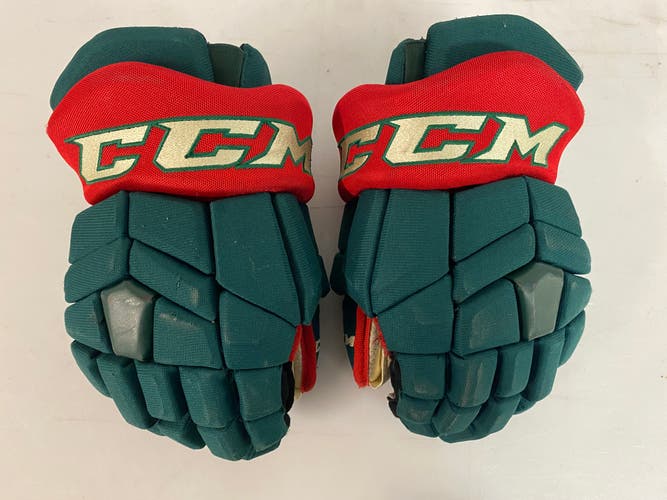 CCM HGTK Tacks Pro Stock 13" Hockey Gloves Wild Green 62707