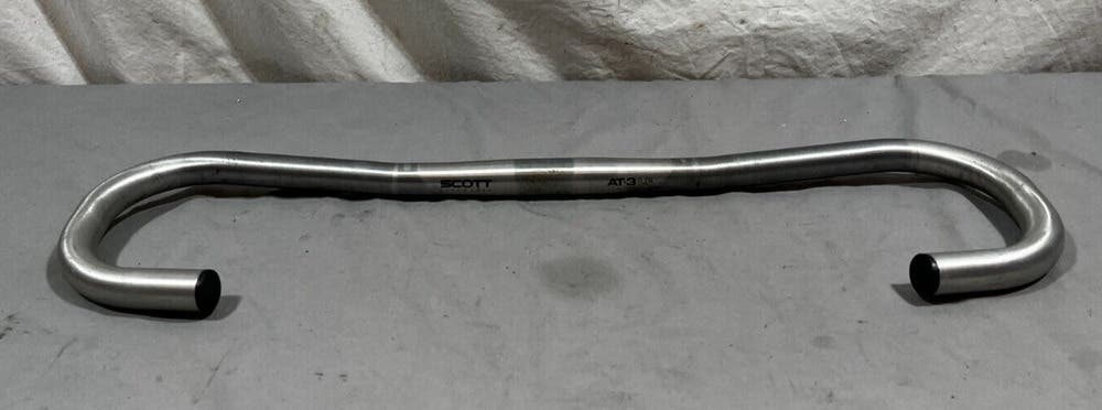 Vintage SCOTT AT-3 LF LiteFlight 565mm Silver Aluminum Bullhorn Handlebar GREAT