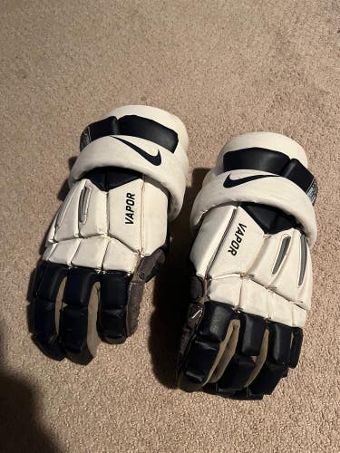 Blue Used Nike Vapor Lacrosse Gloves 13"