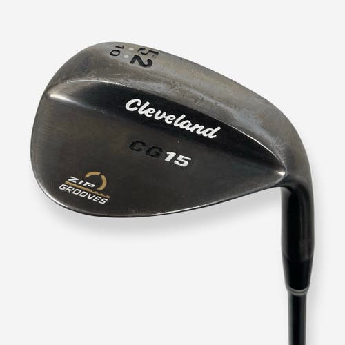 Cleveland CG15 Black Pearl 52° 10 Bounce Right Handed Wedge Flex Steel Shaft