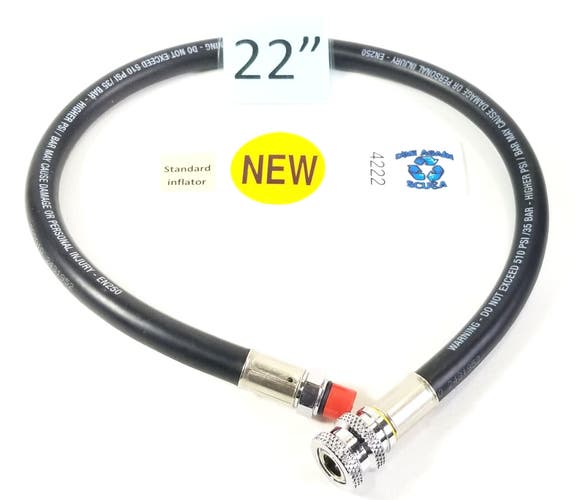 NEW Standard Scuba 22" BC BCD Power Inflator Low Pressure LP Hose 22in. 3/8"