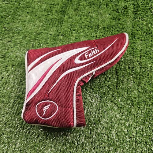 PING FAITH Blade Putter Head Cover Red White Womens Ladies Cover