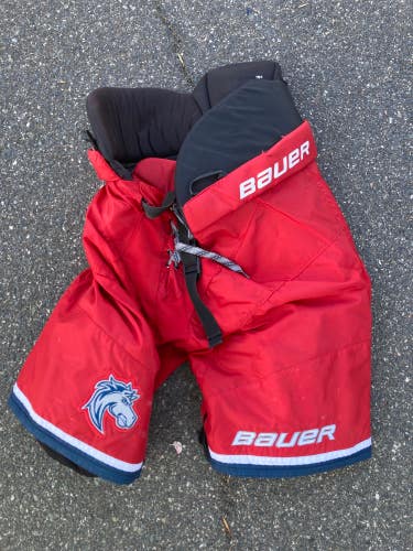 Red Used Ogden Mustangs Senior Medium Bauer Custom Pro Hockey Pants