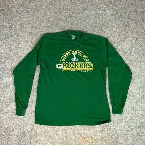 Green Bay Packers Mens Shirt Medium Green Super Bowl Champs NFL Football Tee T