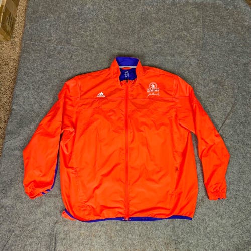 Adidas Mens Jacket 2XL XXL Orangel Blue Boston Marathon 2015 Neon Running Sport