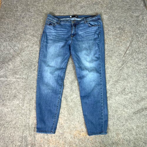 Kut From The Kloth Womens Jeans Plus 20W Blue Denim Pants Kurvy Diana Skinny