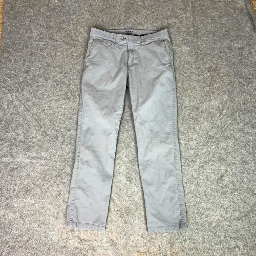 Brax Mens Pants 32x30 Gray Chino Pockets Straight Casual Business Cotton Casual