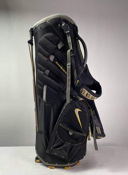 Nike Sasquatch Stand Bag Black Yellow 14-Way Divide Dual Strap