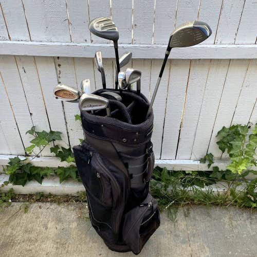 Mens Right Handed Golf Club Complete Set With Golf Bag