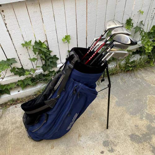 KZG OC-X1 Mens Right Handed Golf Club Complete Set With Ping Hoofer Stand Bag