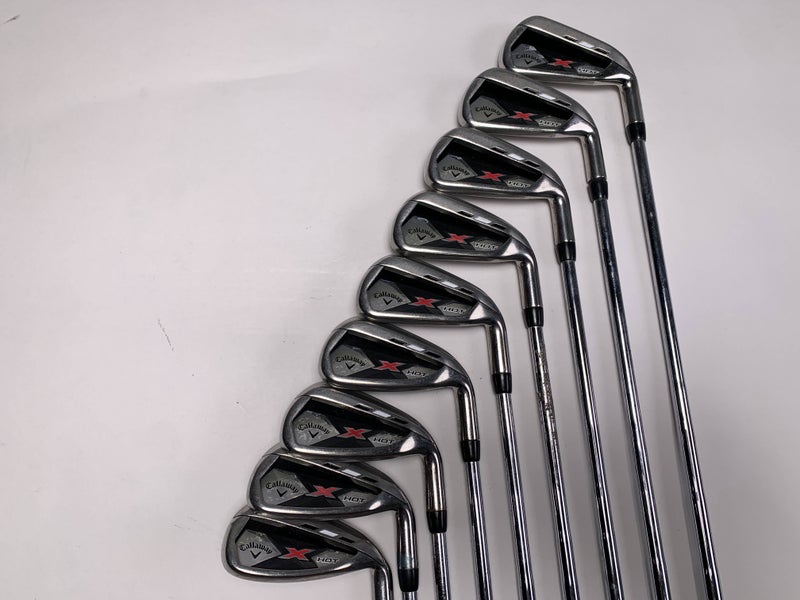Callaway 2013 X Hot Iron Set 3-PW+AW True Temper Speed Step 85 Stiff -1'' RH