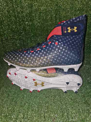 Under Armour UA Highlight MC Limited Ed. USA Football Cleats Size 11