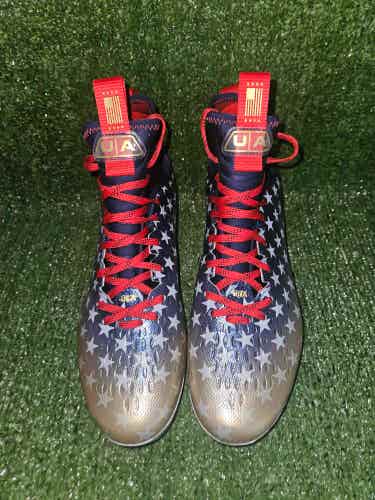 Under Armour Spotlight Lux MC LE USA Football Cleats Size 10