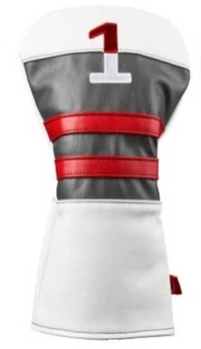 Callaway Vintage Driver Headcover (White/Charcol/Red) 2020 Golf Cover NEW