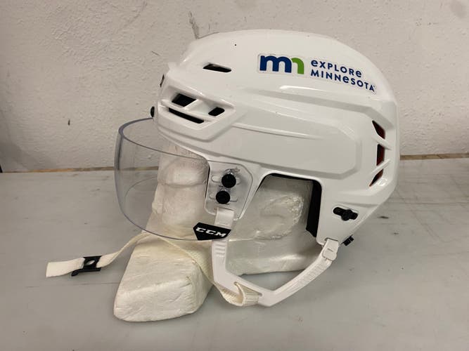 CCM Tacks 710 Pro Stock Hockey Helmet CCM Visor Combo Small White 62726