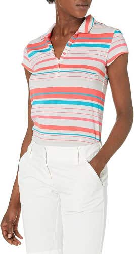Puma Womens Cloudspun Ribbon 599627-02 XLarge Rose Blue SS Golf Polo Shirt NWT