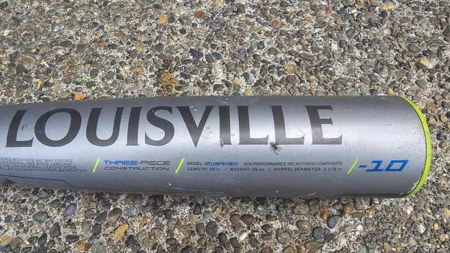 Used 2019 Louisville Slugger Prime 919 USABat Certified Bat (-10) Composite 20 oz 30"