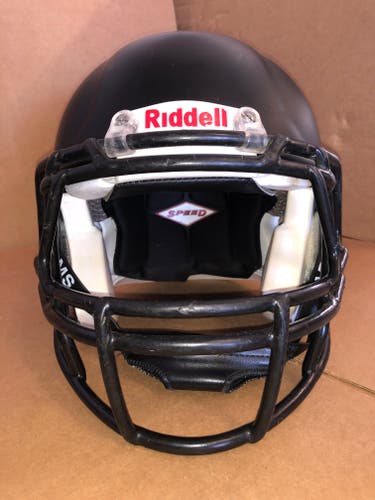 USED RIDDELL SPEED ADULT HELMET - MEDIUM - FLAT BLACK