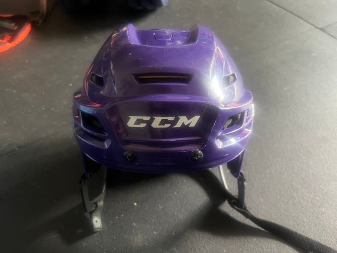 CCM tacks 310 sz medium hockey helmet purple color