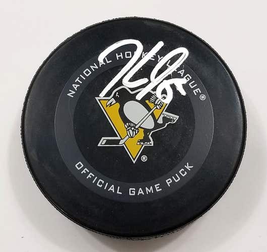 JAKE GUENTZEL Autographed Pittsburgh Penguins NHL Hockey Signed Game Puck
