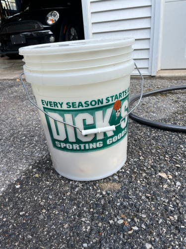 Used Bucket Of Baseballs