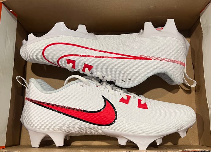 Size 10 Nike Vapor Edge Speed 360 2 Football Cleats White Red FN7764-106 NEW